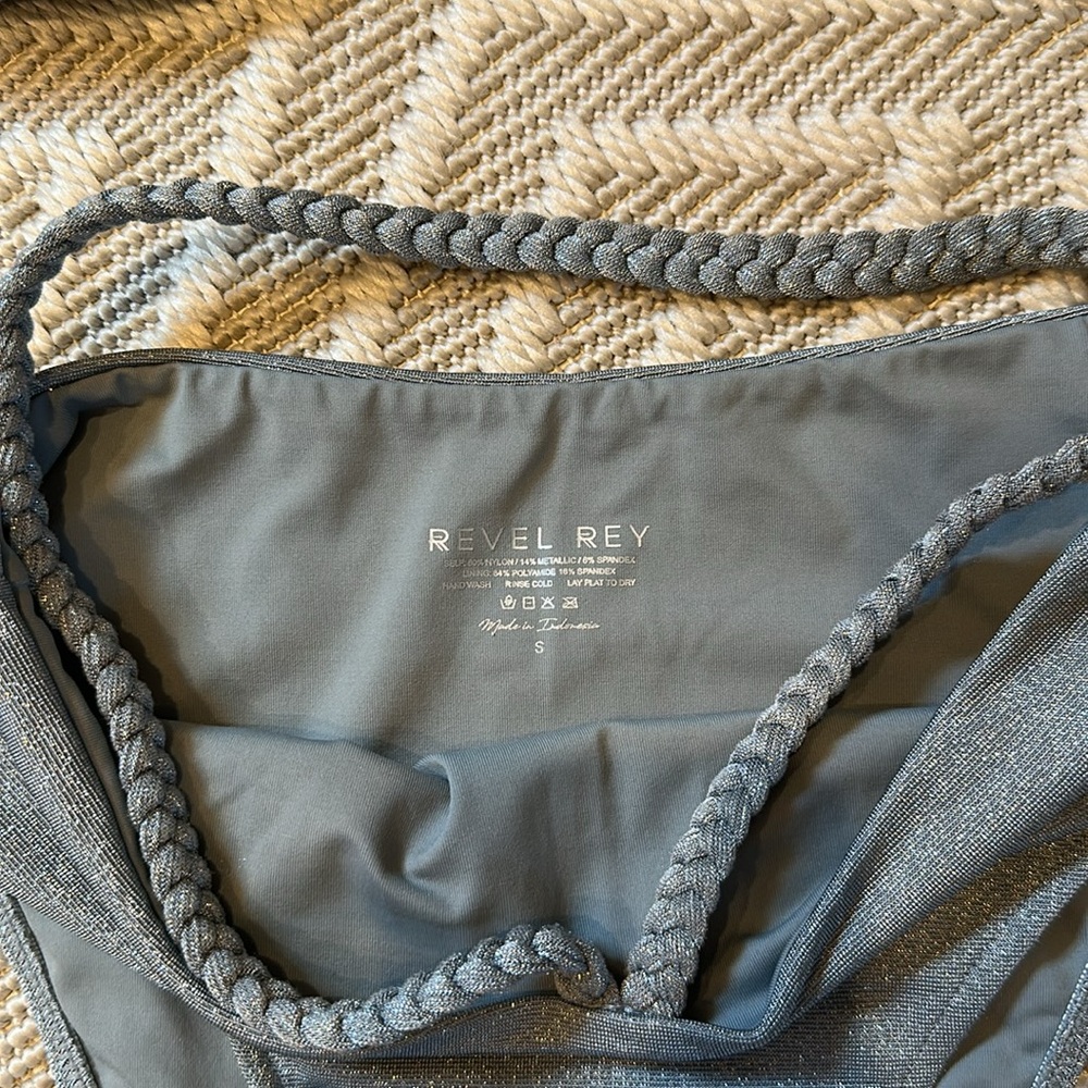 REVEL REY April Bikini Top + Margot Bikini Bottom -in Slate Iridescent *NWOT - Picture 2 of 6